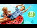 Barbie e Ken vão ao parque aquático! Vídeo para meninas com a Barbie em Português!
