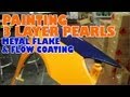 Pearl, metal flake and flow coating