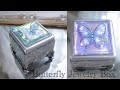 蝶々が星のように輝くLEDライトのアクセサリーケース 制作動画【ワイヤーレジン】Butterfly brooch making video