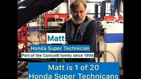 Conicelli Honda Super Tech Matt talks about cold-w...