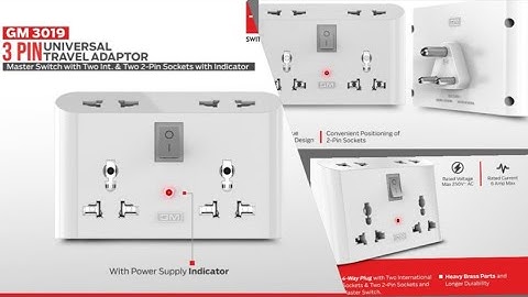 GM 3 Pin Universal Multi Plug Travel Adaptor #travel #unboxing #shortvideo
