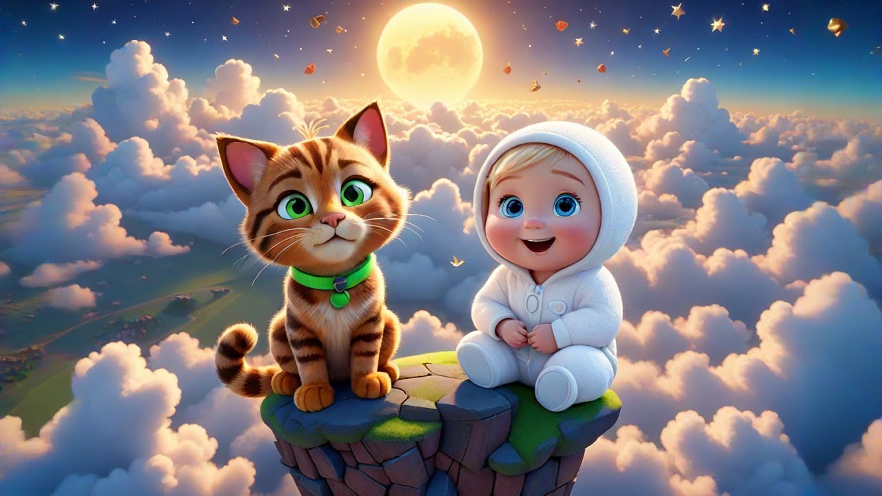 Cloud Surfing Cat Song for Kids | Fun Sky Adventure Nursery Rhyme