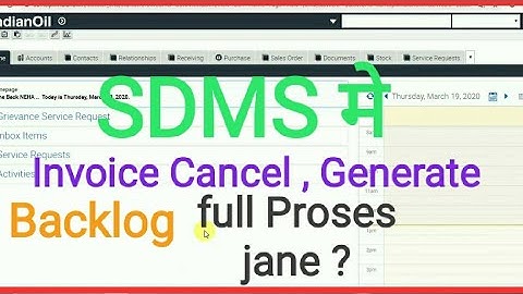 How to Generate Invoice, Cancel, our total Backlog Count sdms Full Proses in Hindi
