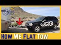 Flat Towing a Vehicle Behind an RV - QUICK & EASY SETUP [RVing Full Time]