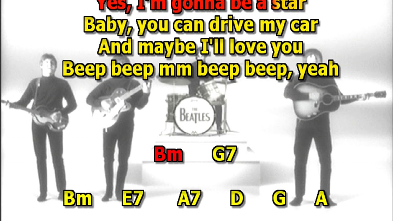 Drive my car Beatles mizo vocals lyrics chords no solos cover YouTube