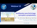 Webinar 13. Fertilizantes para fertirriego: conceptos y propiedades