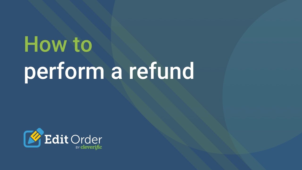 How to perform a refund for your Shopify orders with Edit Order - YouTube