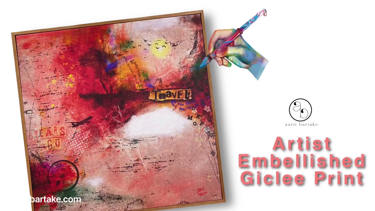 Hand Embellished Giclee Print on Canvas | Multimedia Art | Digital Art | Art Print | Travel Art