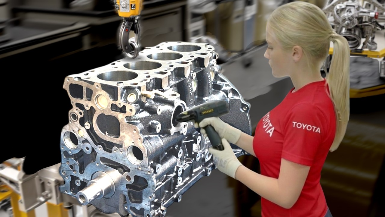 How Toyota USA builds 4-Cylinder Engines in its Secret Factory – 2.4L & 2.5L Manufacturing process
