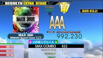 [DDR A] MAX 360 [Double-EXPERT] 992,230 by DDR-KOJI