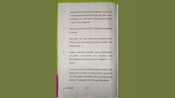 Bsc 5th semester physics paper -1 ( Classical and Statistical mechanics  ) #physics