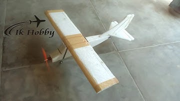 Homemade RC trainer plane indoor testing