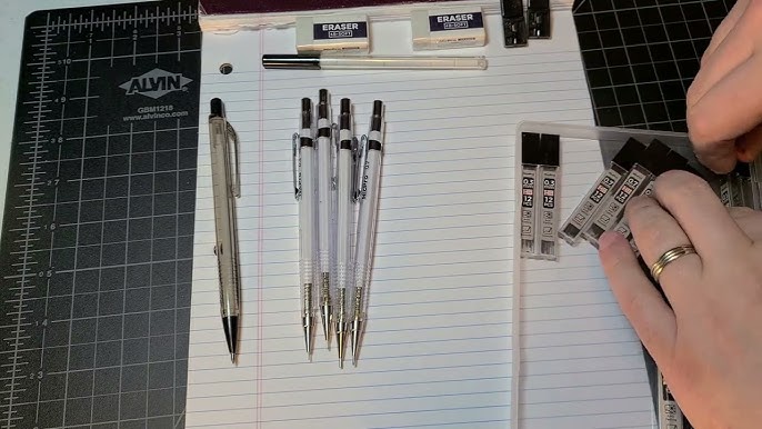 Mr. Pen Mechanical Pencils, 5 Sizes 0.3, 0.5, 0.7, 0.9 and 2 mm, Lead and Eraser Refills