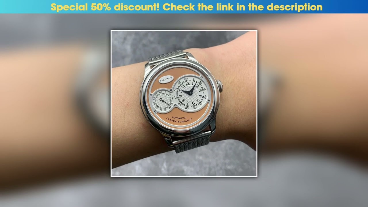 Unboxing FARASUTE Men Automatic Watch 40mm Mechanical Wristwatch Sapphire Enamel Dial Small Second•