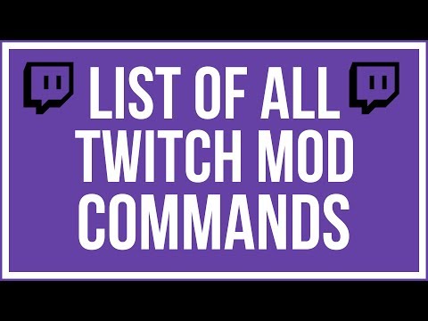 Twitch mod commands