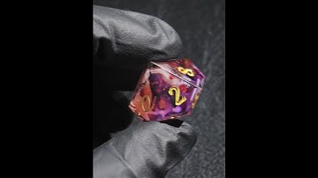Mystical Black Wolf Rose Resin DnD D&D Dice Set🌹🐺🎲🔥🔥
