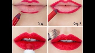 How to apply Lipstick Perfectly | Application of Red Lipstick for beginners - HOWTO's screenshot 5