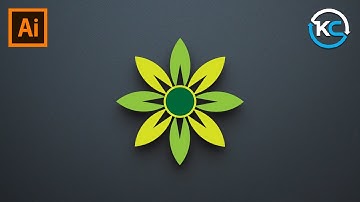 How to Draw a Flower in Illustrator Tutorial | flower logo | KavuCreative