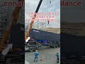 A critical moment during the container lifting operation.#heavylifting #shippingcontainer