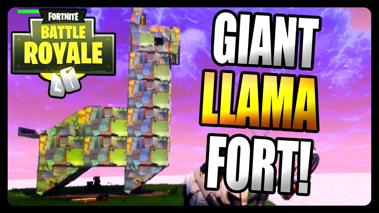 fortnite battle royale giant metal llama fort loot inside - how to build a llama fortnite