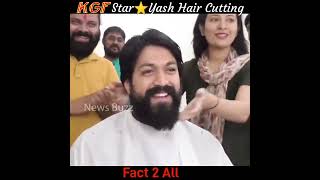 KGF Star 🌟 Yash Hair Cutting 🤗🤗 || #shorts #kgf #yash