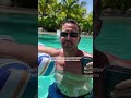 Turns out all he needed was a swim-up bar 🇲🇽✈️