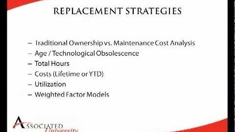 Fleet Optimization: Replacement Strategies