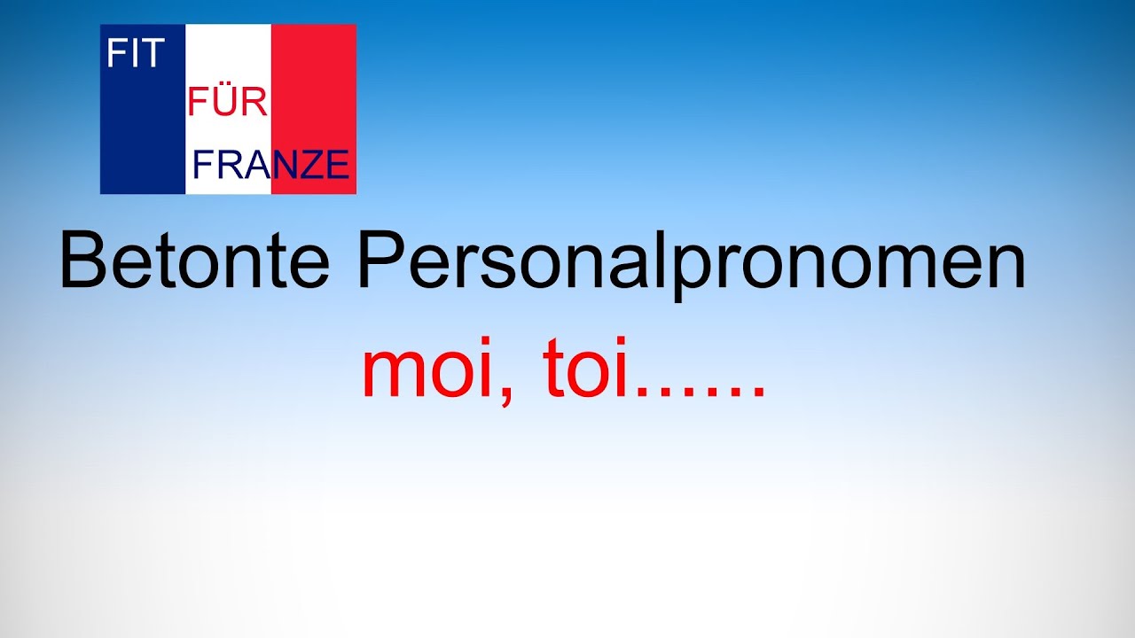 Betonte Personalpronomen | Einfach besser erklärt!