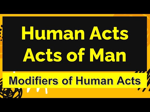 Video: Wie zijn de modifiers van menselijke handelingen?