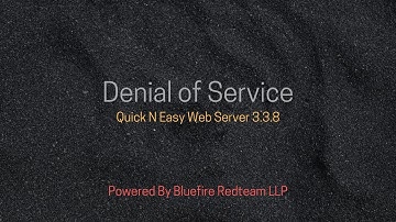 Denial of service (DOS) - Quick N Easy Web Server 3.3.8  exploit-db.com