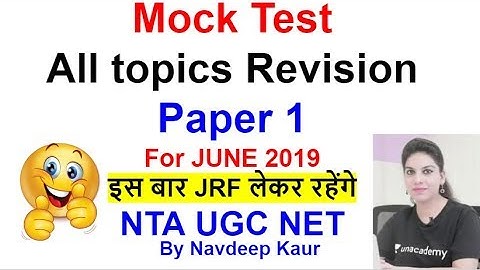 Mock Test 111 NTA NET Final Revision 1 For JUNE 2019