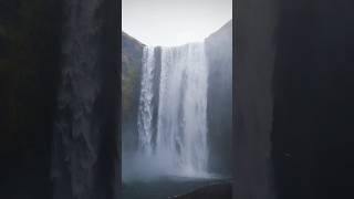 The Majestic waterfall Skogafoss, Iceland 🇮🇸 ❤️😲 #iceland #skogafoss #drone #fyp