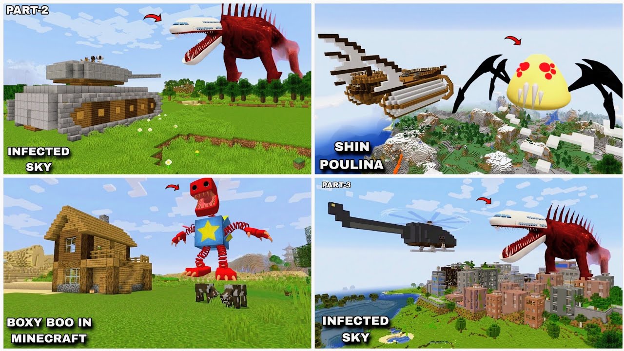COMPILATION of BEST SHIN GIANT MONSTERS in Minecraft 🐲| part-13 | Coffin Meme Gameplay