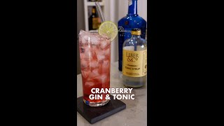 Cranberry Gin & Tonic - Easy Christmas Cocktail #cocktails #christmascocktails #holidaycocktails