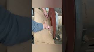 This pivot-jig makes quick shape-work of a large chamfer using a disc sander!💥💨🔥