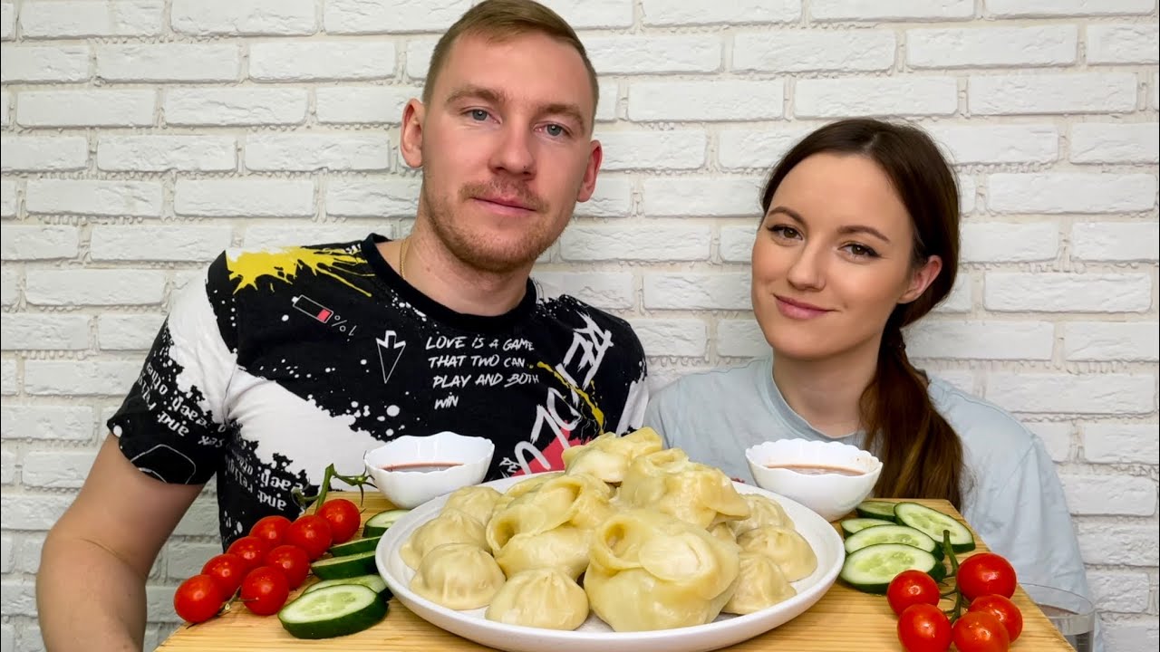 МУКБАНГ МАНТЫ ДОМАШНИЕ ХИНКАЛИ ответы на вопросы рецепт говядина овощи ...