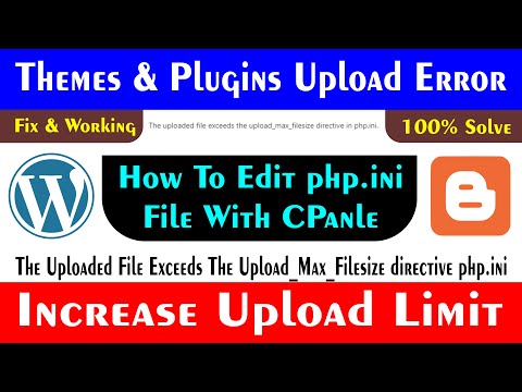 Wordpress fix: The uploaded file exceeds the upload_max_filesize directive in php.ini