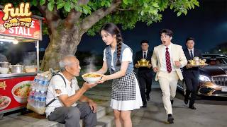 Poor Stall Girl Gave Starving Beggar a Bowl of Noodles—Unaware He Was CEO’s Grandfather!Fate Change!