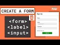 [HTML-Tutorial-19] Basic Form | form, input, label, button elements | Web Development for Beginners