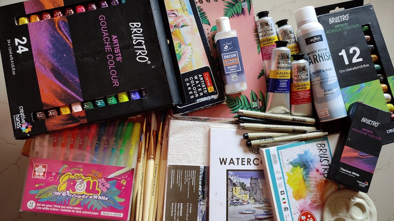 Art Supplies/Mediums for beginners Affordable art supplies