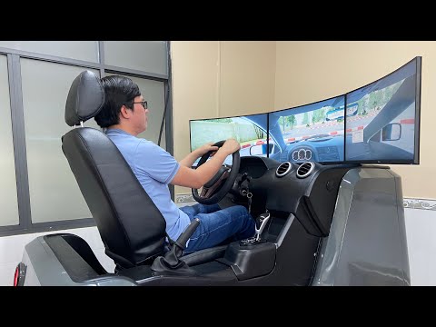 Video Trải nghiệm Cabin mô phỏng tập lái ô tô để thi giấy... - youtube