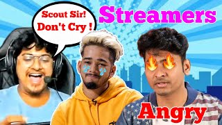 Top 3 PUBG Mobile Streamers Getting Sad on Their Live Stream | Mortal, Dynamo, Scout, carryislive