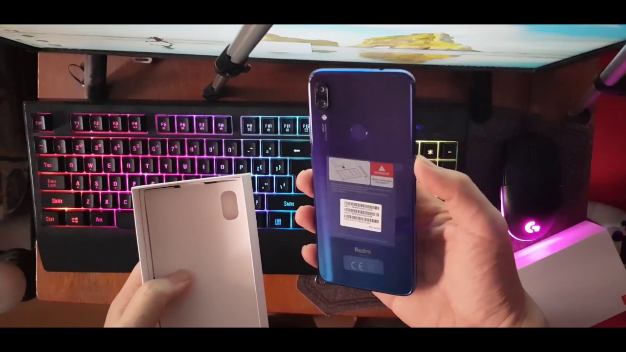 Unboxing Redmi Note 7 Neptune BLUE!!! TAM!!! Indonesia! 