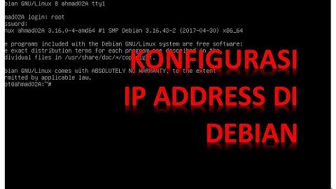 konfigurasi IP Address Debian | Turorial Video