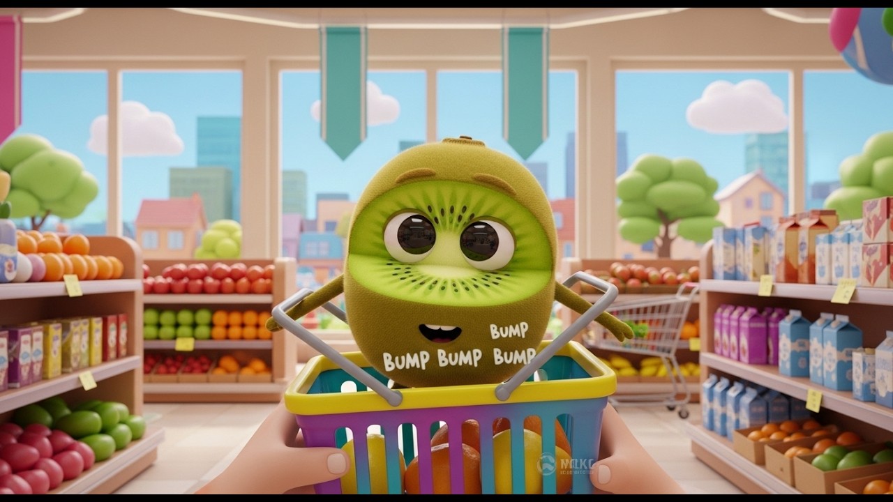 Kiwi Song for Kids 🥝 | Kiwi in Grocery Basket | Nursery Rhymes