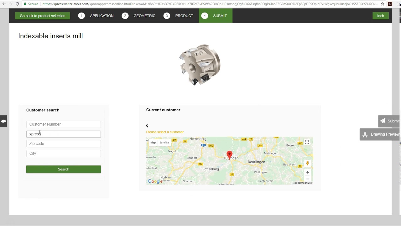Walter Xpress Online Special Quotations, Rapid Lead Times Indexable