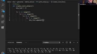 Galvanize DSI Technical Interview Coding Prep, Part 2: Using nested for-loops to generate binary
