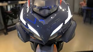 2023 New Yamaha AEROX Grey Vermillion Now With Traction Control System - Walkaround