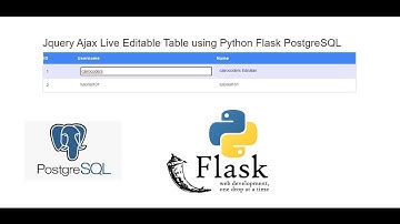 Jquery Ajax Live Editable Table using Python Flask PostgreSQL