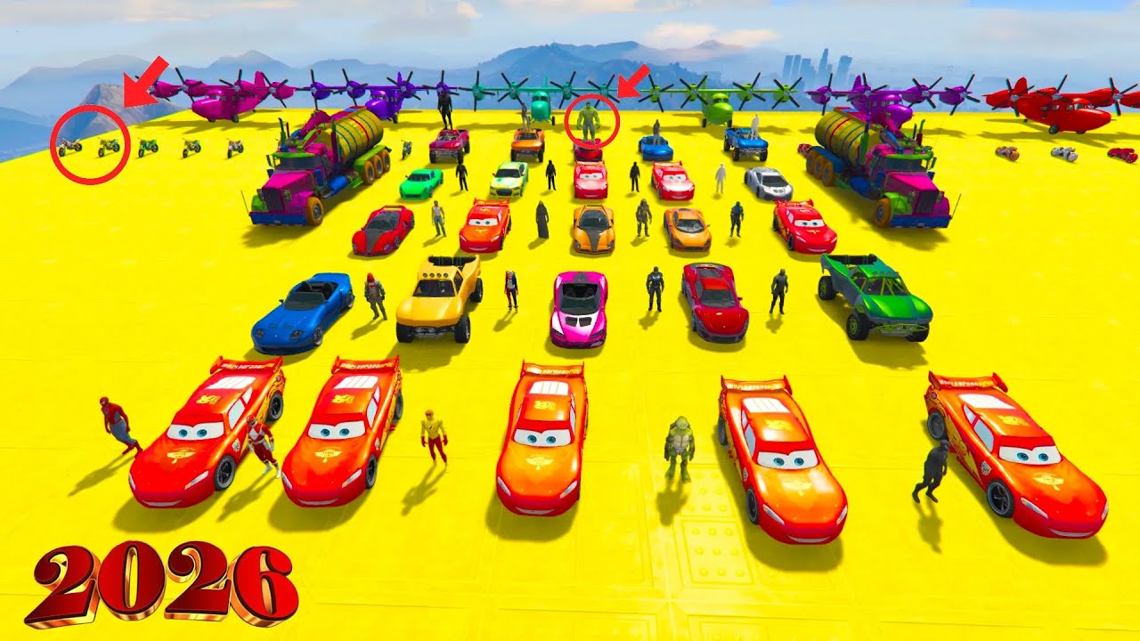 GTA 5 Spider-Man, Captain America & All Heroes 🚗💥 | Mega Ramp Car Stunt Chaos (2026)
